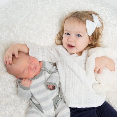 Toddler and Newborn Portrait Session