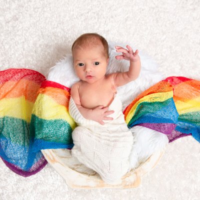 Rainbow Baby Newborn Portraits