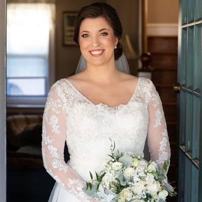 Bridal Portrait in Doorway - Wedding Prep Photos