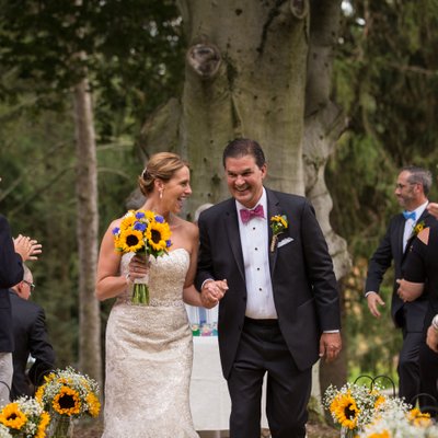 Historic Yellow Springs Sunflower Wedding Ceremony