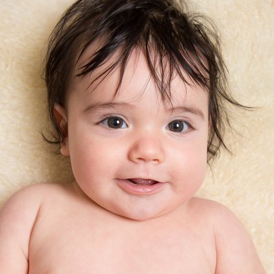 5 Month Old Baby Boy on Fluffy Rug