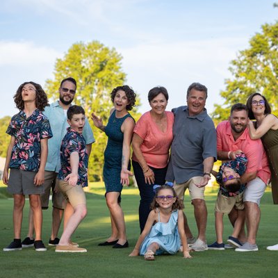 Fun Family Photos at Golf Course