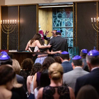 Blessing Mitzvah and Family at Congregation Or Ami