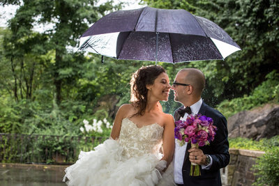 Rainy Day Wedding - Umbrella Wedding Photos