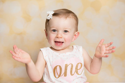 First Birthday - Colorful Studio Portraits - 1 Year Old