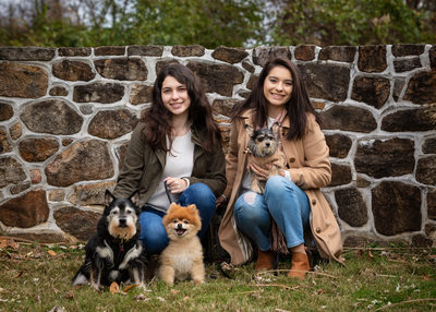 Family Photos of Teens with Dogs