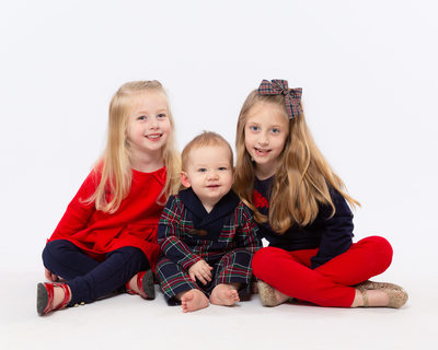 Holiday Photos with Three Siblings