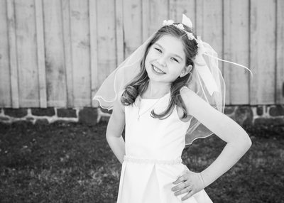 Black and White Portraits - First Holy Communion