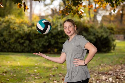 Portraits of Young Volleyball Player