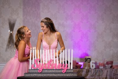 Candle Lighting Ceremony at Sweet 16 Party