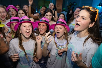 Kids Singing Along at Bat Mitzvah