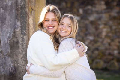 Portraits of College Age Siblings