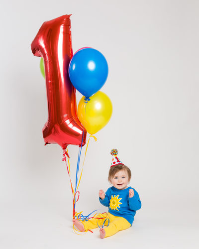 First Birthday Photo Shoot with Balloons