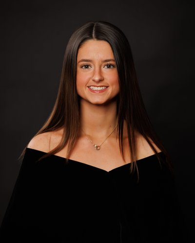 Senior Portraits with Black Velvet Drape