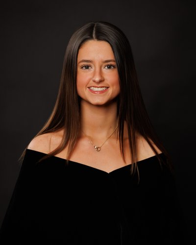 Senior Portraits with Black Velvet Drape