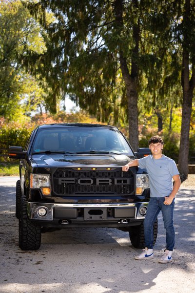 Senior Portraits with Student's Ford Truck