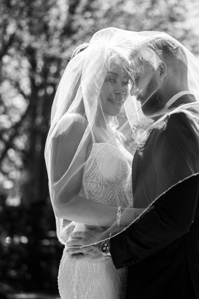 Romantic Under-the-Veil Wedding Portrait