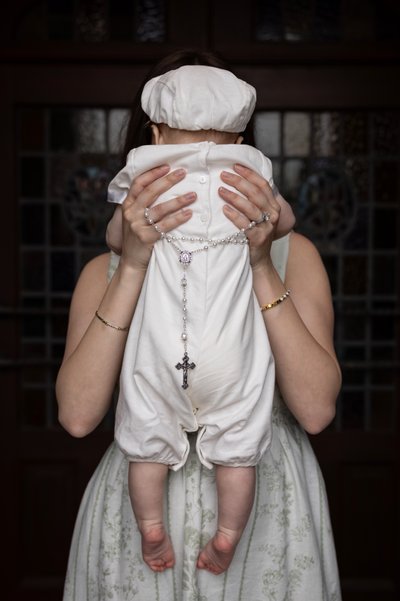 Baptism Portraits with Rosary at St. Thomas