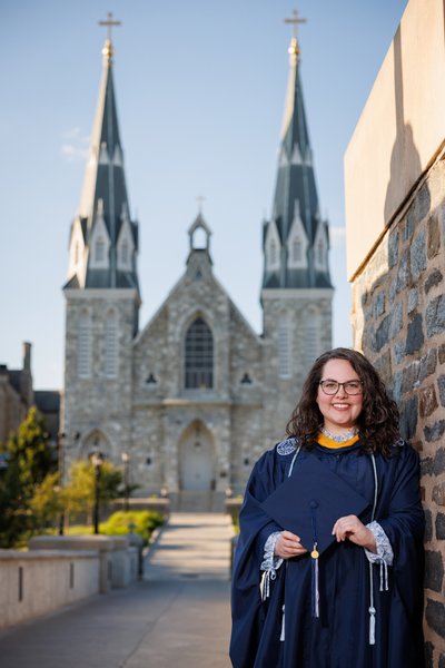 Graduation Photos in Regalia at Villanova University