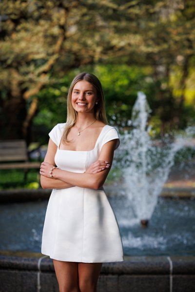 Graduation Photos at Villanova Campus Fountain