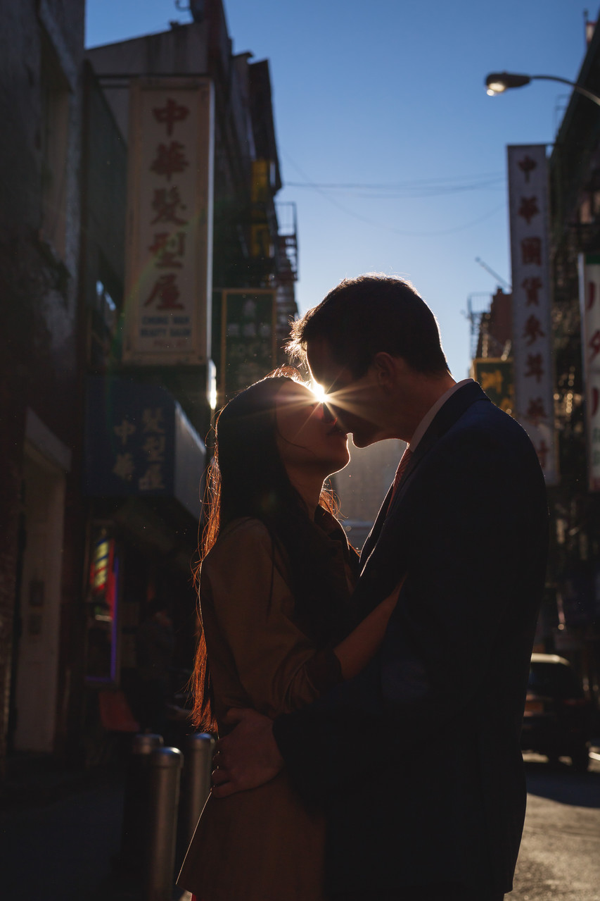 NYC Chinatown Engagement Photography