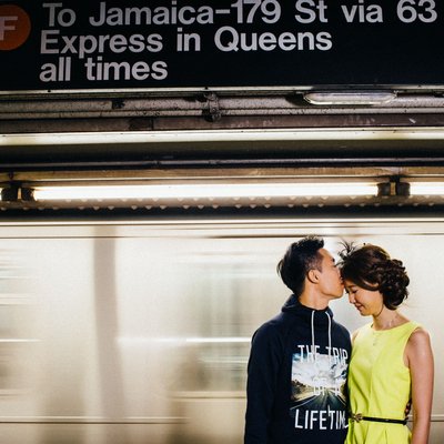 NYC Subway Engagement Photos