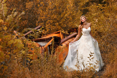 fashion inspired bridal photos
