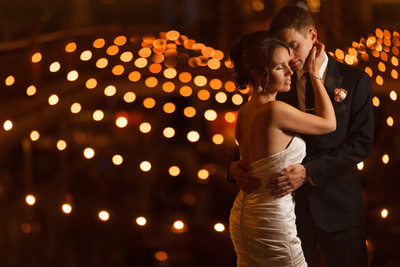 nighttime weddings photos in cleveland