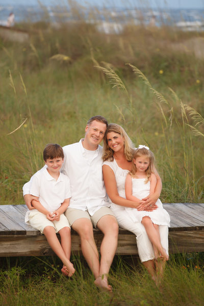 ocean view family portrait