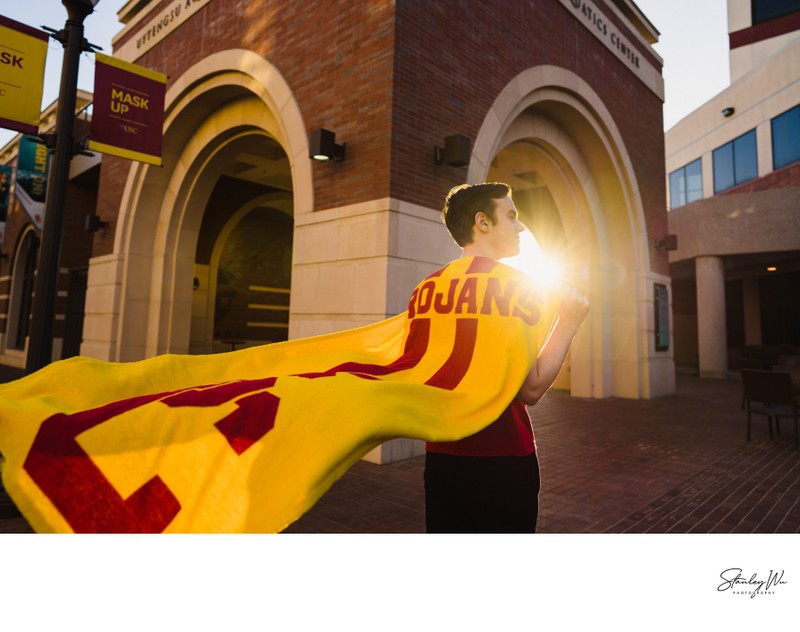 Heroic USC Trojans Swim Athlete Portrait