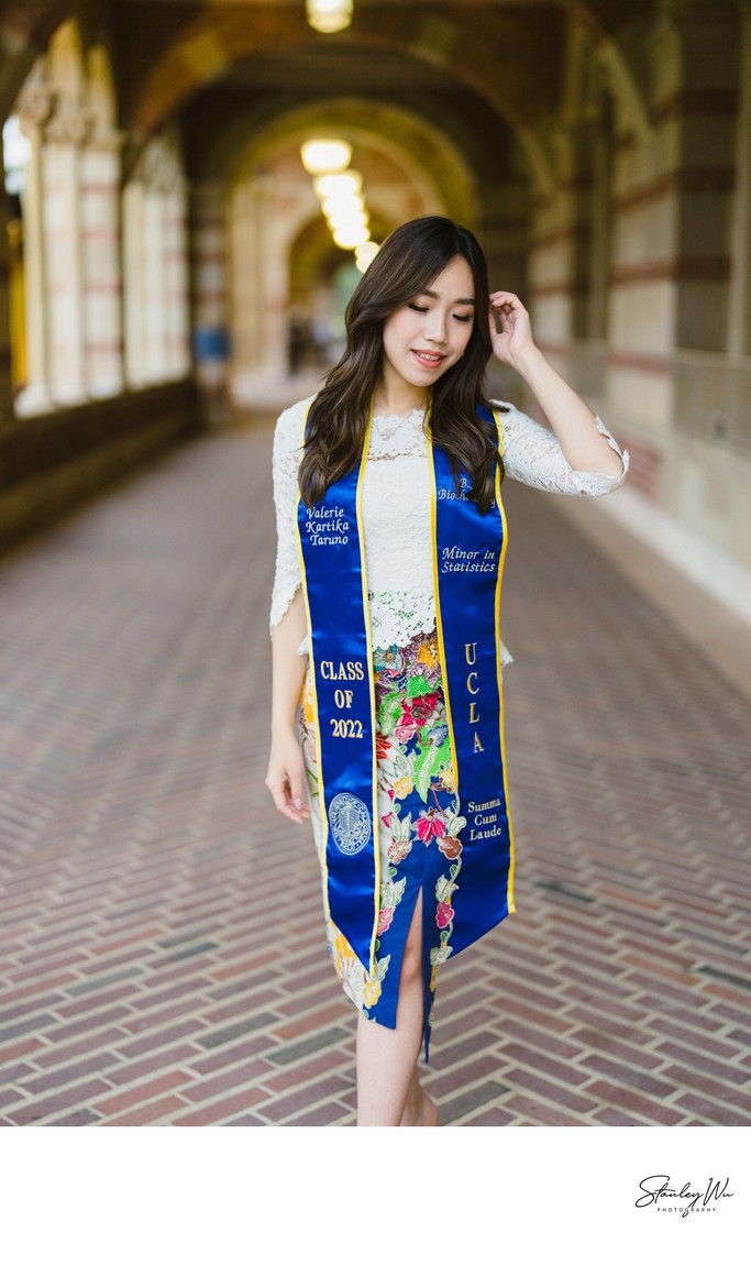 Graduation Portrait With Indonesian Sarong Kebaya