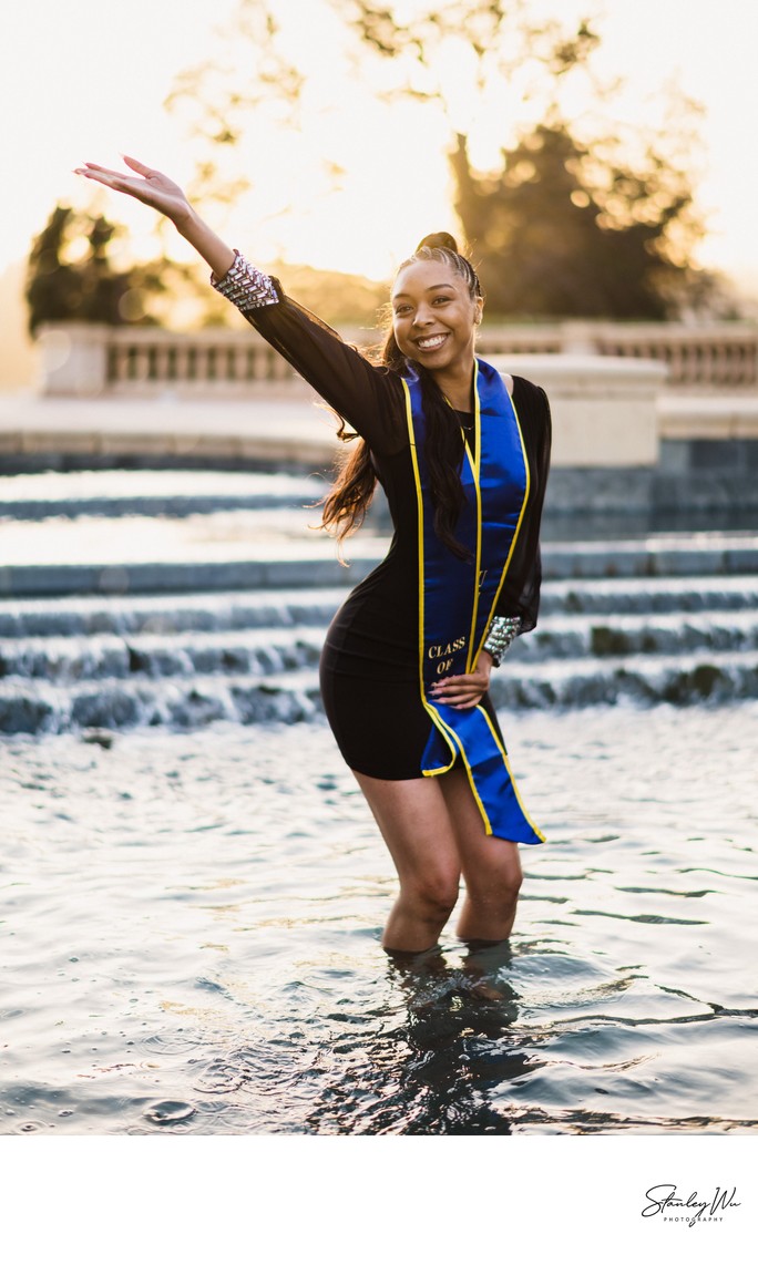 UCLA Shapiro Fountain - Graduation Portrait