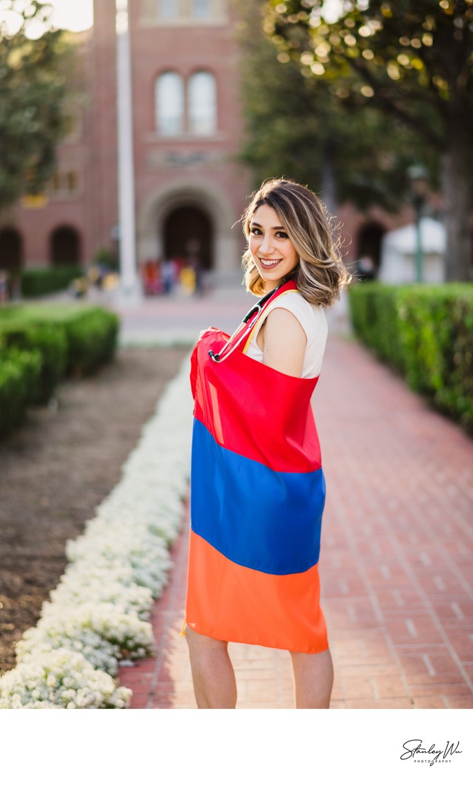 USC Physician Assistant Graduate With Armenian Flag
