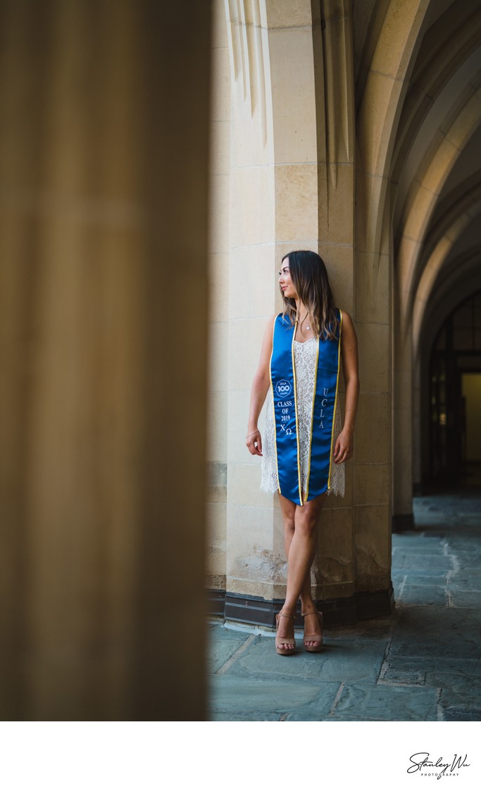 Elegant Architectural Portrait of Graduate at UCLA