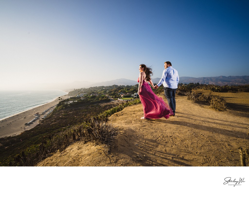 Clifftop Viewpoint Engagement at Point Dume Malibu