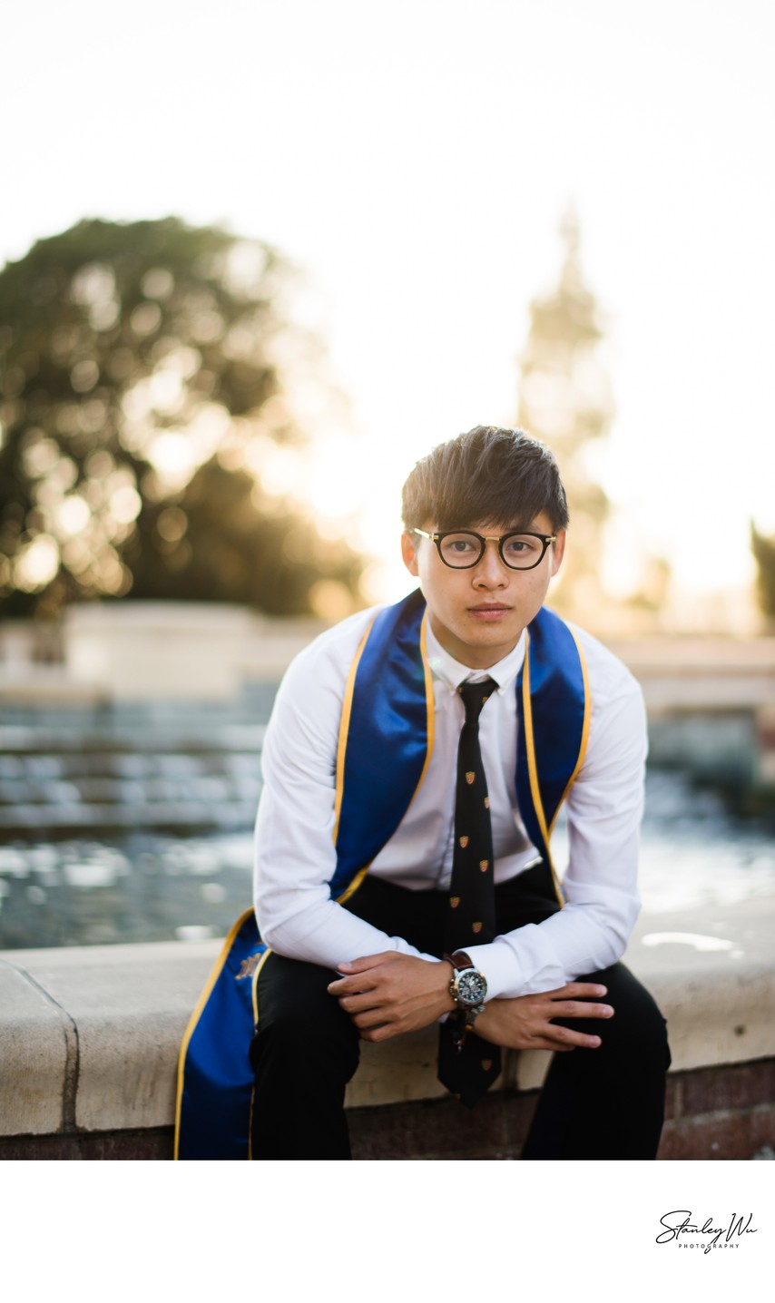 Fashionable Glasses, Watch & Tie for Grad Photos