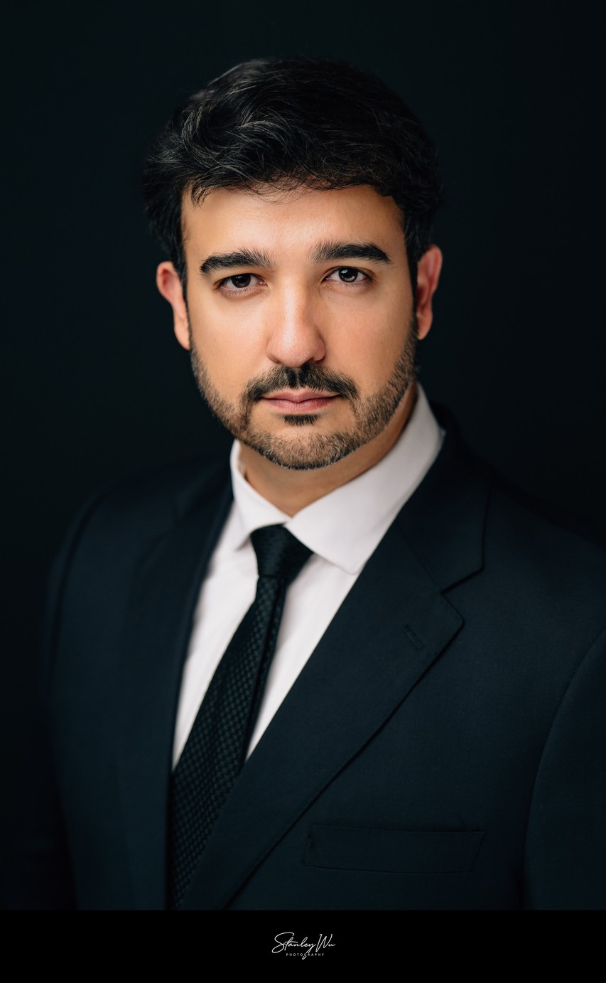 Attorney Headshot with Studio Black Backdrop