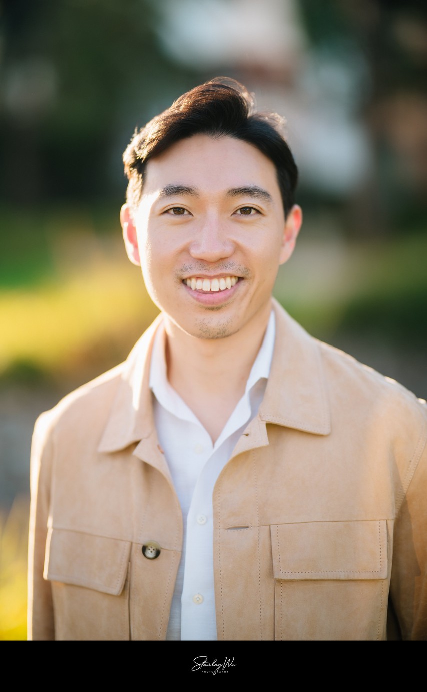 Natural light headshot, Playa Vista, golden hour