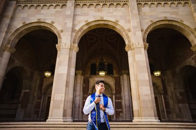 UCLA Royce Hall Three Arches Graduation Portrait