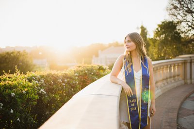 Sunset Grad Portrait at UCLA Janss Steps 