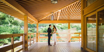 Japanese Friendship Garden Wedding Portrait