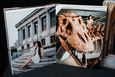 Fine Art Album Spread with Berkeley Grad Photos