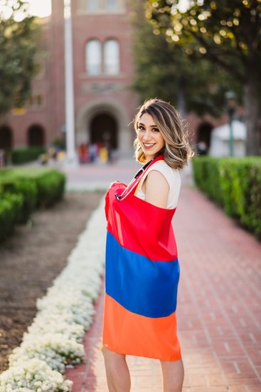 USC Physician Assistant Graduate With Armenian Flag