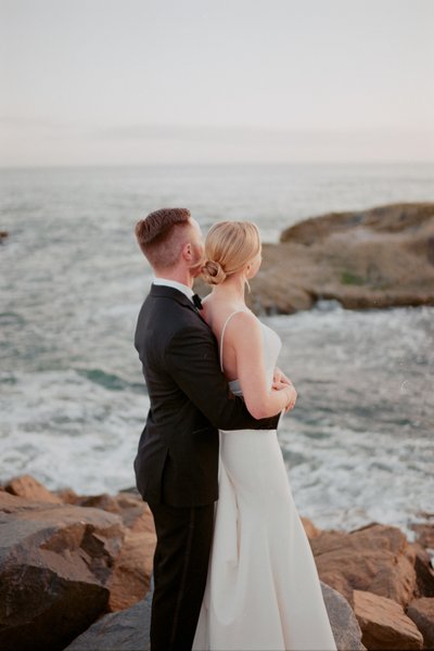 Seaside Wedding Portrait Film Photography