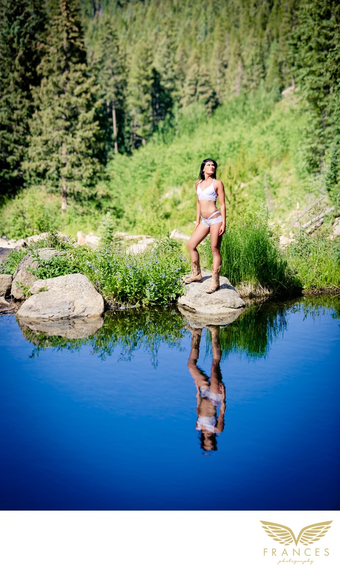 Reflections Captured in an Outdoor Boudoir Photo Shoot - Gallery