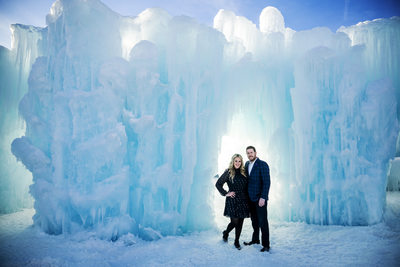 Chelsea Magness engagement photographs ice castle