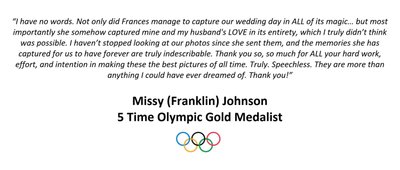 Wedding Photographer Reviews from Missy Franklin