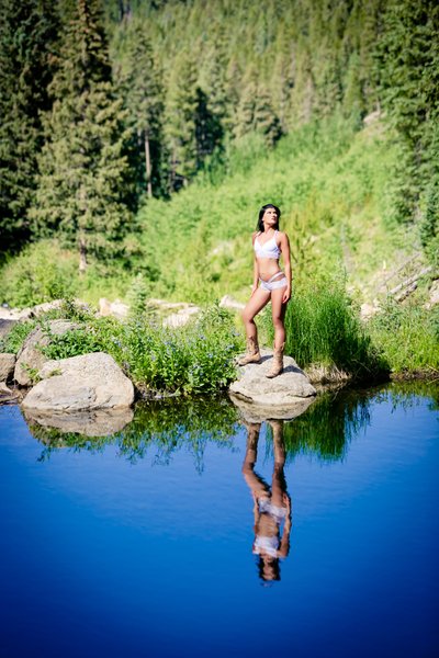 Reflections Captured in an Outdoor Boudoir Photo Shoot
