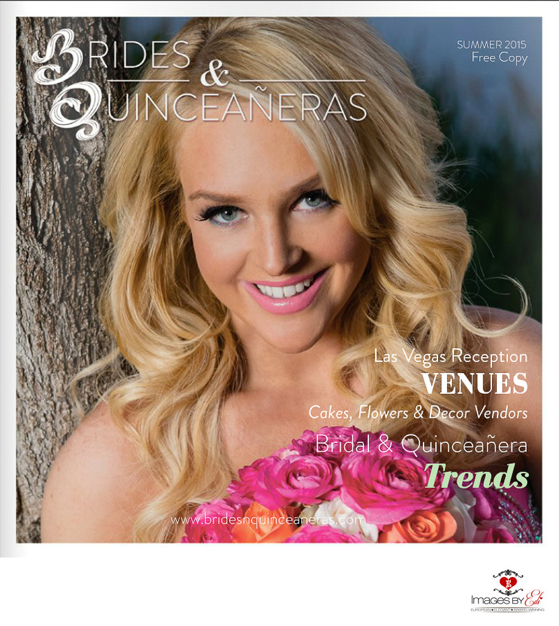 Brides & Quinceaneras Magazine cover at Reflection Bay Golf Course, image taken by Images by EDI, Las Vegas wedding Photographer