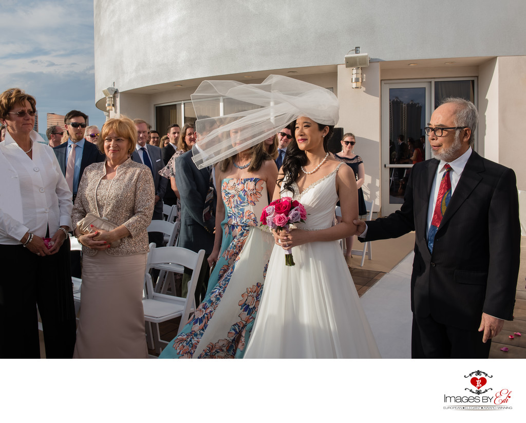 The Platinum Hotel & Spa Misora roof top terrace wedding ceremony photo